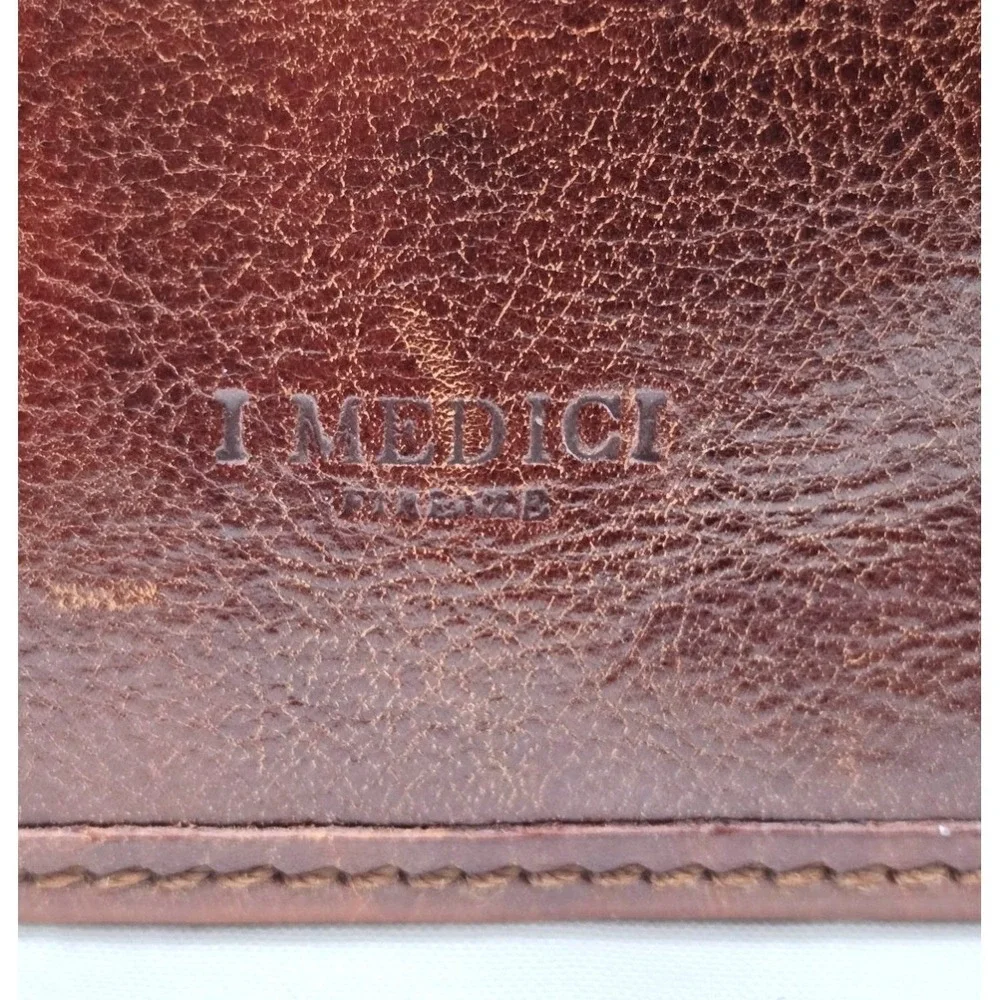 I Medici Firenze Italian Leather Briefcase Messenger Bag - Size 17.5x11.75x5